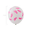 Pink Baby Footprints 11" Latex Balloons - 24 Pc. Image 1