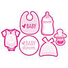 Pink Baby Shower Cutouts - 6 Pc. Image 1