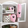Pink Embroidered Paw Small Pet Towel (Set Of 3) Image 2