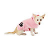Pink Embroidered Paw X-Small Pet Robe Image 1