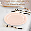 Pink Flat Round Disposable Plastic Dinnerware Value Set (120 Dinner Plates + 120 Salad Plates) Image 4