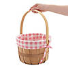 Pink Gingham Easter Bushel Basket Image 1