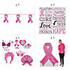 Pink Ribbon Photo Booth Kit - 15 Pc. Image 1