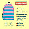 Pink Stripes 15 Inch Backpack Image 1