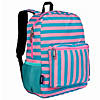 Pink Stripes 16 Inch Backpack Image 1