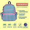 Pink Stripes 17 Inch Backpack Image 1