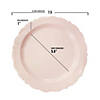 Pink Vintage Round Disposable Plastic Dinnerware Value Set (40 Dinner Plates + 40 Salad Plates) Image 2