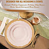 Pink Vintage Round Disposable Plastic Dinnerware Value Set (60 Settings) Image 4