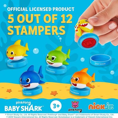 Pinkfong Baby Shark Stampers 5pk Grandparent Family Set Party Cake Toppers PMI International Image 1