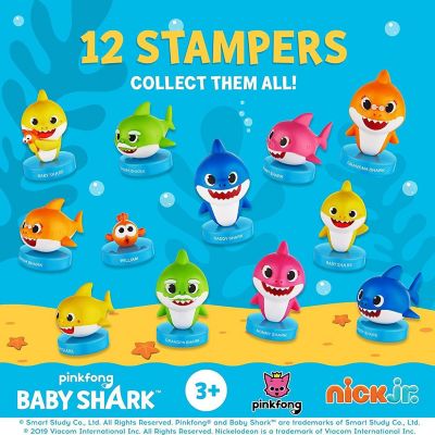 Pinkfong Baby Shark Stampers 5pk Grandparent Family Set Party Cake Toppers PMI International Image 2