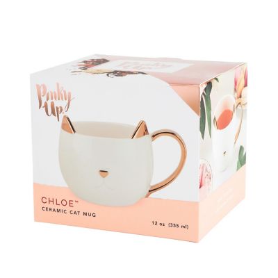 Pinky Up Chloe White Cat Mug Image 3