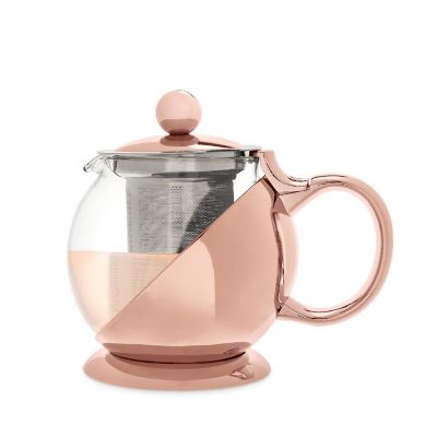 Pinky Up Shelby Glass and Rose Gold Wrapped Teapot by Pinky Up Image 1