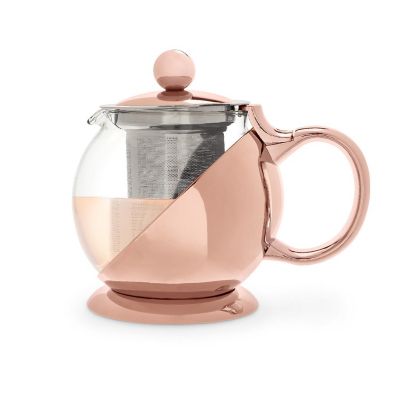 Pinky Up Shelby Glass and Rose Gold Wrapped Teapot by Pinky Up Image 1
