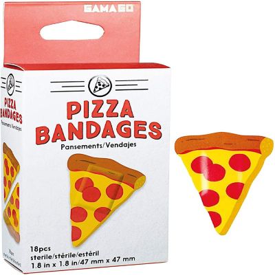 Pizza Bandages  Set of 18 Individually Wrapped Self Adhesive Bandages Image 1