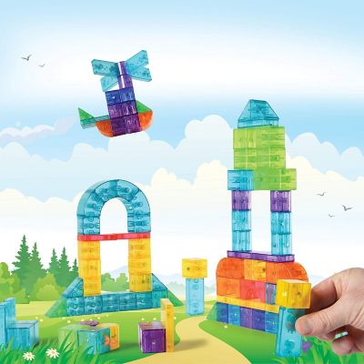 Play Brainy 101 Pieces Magnetic Cubes for Kids - 3D Building Blocks Set Image 2