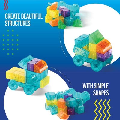 Play Brainy 101 Pieces Magnetic Cubes for Kids - 3D Building Blocks Set Image 3