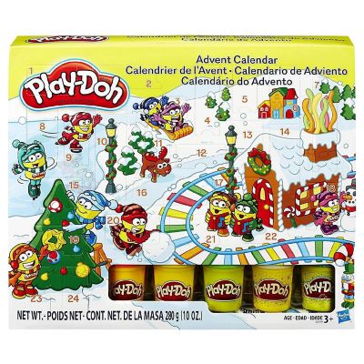 Play-Doh Christmas Advent Calendar 5ct Cans Holiday Modeling Toy Winter Themed Hasbro Image 1