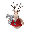 Plush Deer With Sweater Ornament (Set Of 12) 6"H Polyester Image 1