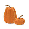 Plush Fabric Pumpkin (Set Of 2) 6"H, 10.5"H Image 1