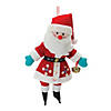 Plush Santa Ornament (Set Of 12) 8"H Polyester Image 1