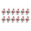 Plush Santa Ornament (Set Of 12) 8"H Polyester Image 2