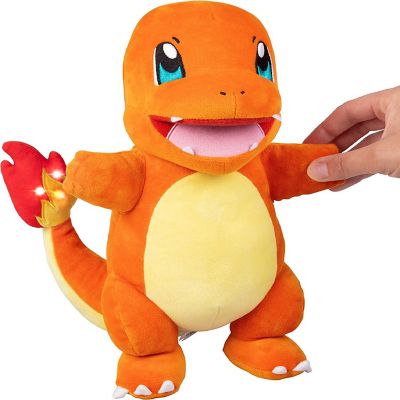 Pok&#195;&#169;mon Flame Action Charmander 10 Inch Interactive Plush with Lights & Sounds - Light Up Tail & Mouth with Multiple Sound Effects - Eco-Friendly Packaging - Ag Image 3