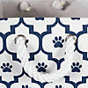 Polyester Pet Bin Paw Lattice Navy Round Small 9X12X12 Image 3