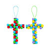 Pom-Pom Cross Ornament Craft Kit - Makes 12 Image 1