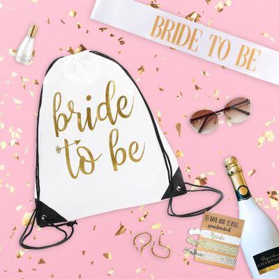 Pop Fizz Designs Bachelorette Bag Set- Bride and Bride Tribe Drawstring bags Image 3