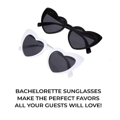 Pop Fizz Designs Bachelorette Party Retro Heart Sunglasses Image 2