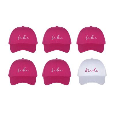 Pop Fizz Designs Bride Tribe Babe Bridesmaid Baseball Hats Image 1