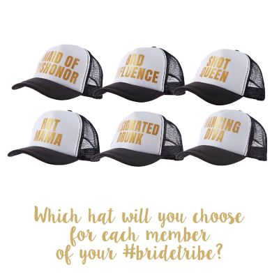 Pop Fizz Designs Bridesmaid Trucker Hats w/ Funny Phrases Image 2