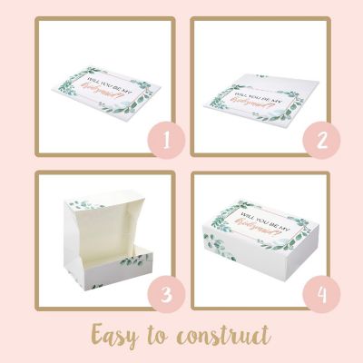 Pop Fizz Designs Greenery with Rose Gold Foil Bridesmaid Box Set Image 3