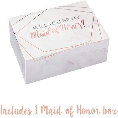 Pop Fizz Designs Marble with Gold Foil Bridesmaid Box Set Image 2
