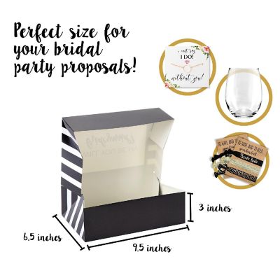 Pop Fizz Designs Stripes with Gold Foil Bridesmaid Box Set Image 2