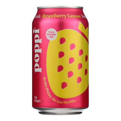 Poppi - Prebio Soda Strwbry Lemon - Case of 12-12 FZ Image 1