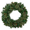 Pre-Lit Oregon Cashmere Pine Artificial Christmas Wreath  24-Inch  Multi Lights Image 1