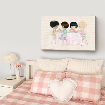 Precious Moments Friends Having Lunch Canvas Art 24X36 Image 1