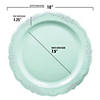 Premium 10" Turquoise Vintage Round Disposable Plastic Dinner Plates (120 plates) Image 1