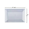 Premium 11" x 16" Clear Rectangular with Groove Rim Plastic Serving Trays (24 Trays) Image 2