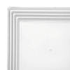 Premium 12" x 12" Clear Square with Groove Rim Plastic Serving Trays (24 Trays) Image 1