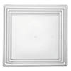 Premium 12" x 12" Clear Square with Groove Rim Plastic Serving Trays (24 Trays) Image 1