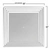 Premium 12" x 12" Clear Square with Groove Rim Plastic Serving Trays (24 Trays) Image 2