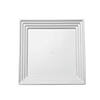 Premium 12" x 12" White Square with Groove Rim Plastic Serving Trays (24 Trays) Image 1