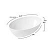 Premium 2 qt. White Oval Plastic Serving Bowls (24 Bowls) Image 2