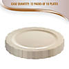 Premium 7.5" Ivory Vintage Round Disposable Plastic Appetizer/Salad Plates  (120 plates) Image 3