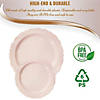 Premium 7.5" Pink Vintage Round Disposable Plastic Appetizer/Salad Plates  (120 plates) Image 3