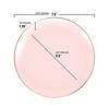 Premium 7.5" Pink with Gold Rim Organic Round Disposable Plastic Appetizer/Salad Plates (120 Plates) Image 1