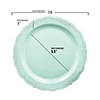 Premium 7.5" Turquoise Vintage Round Disposable Plastic Appetizer/Salad Plates  (120 plates) Image 1