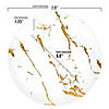 Premium 7.5" White with Gold Stroke Round Disposable Plastic Appetizer/Salad Plates (120 Plates) Image 1